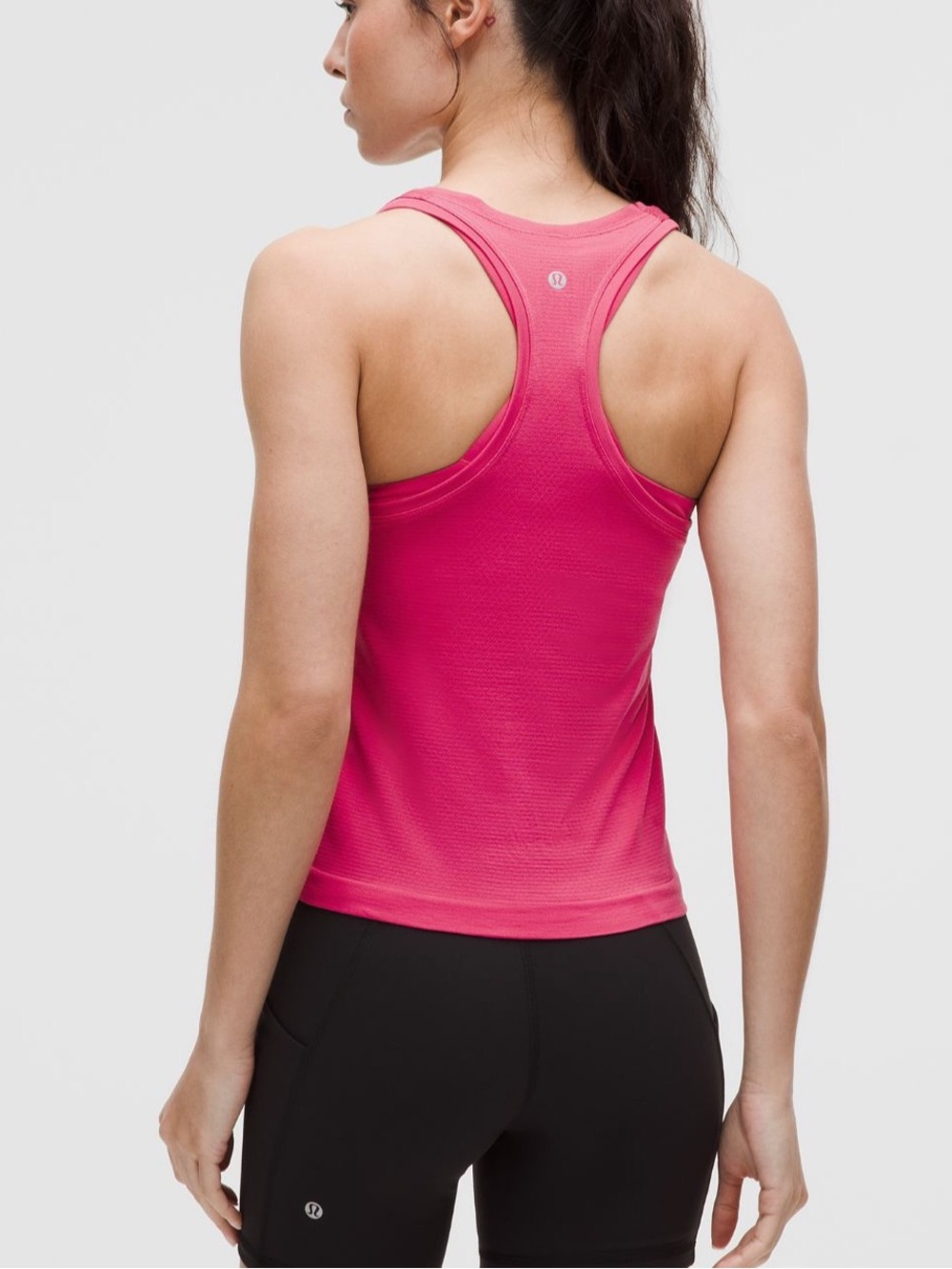 Lululemon swiftly waist length coral peach tank top size 2